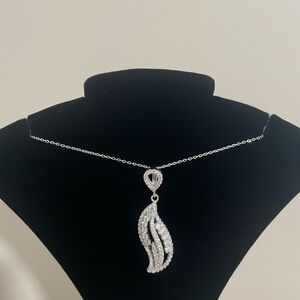 Luxury Sterling Silver 925 CZ Zirconia Necklace